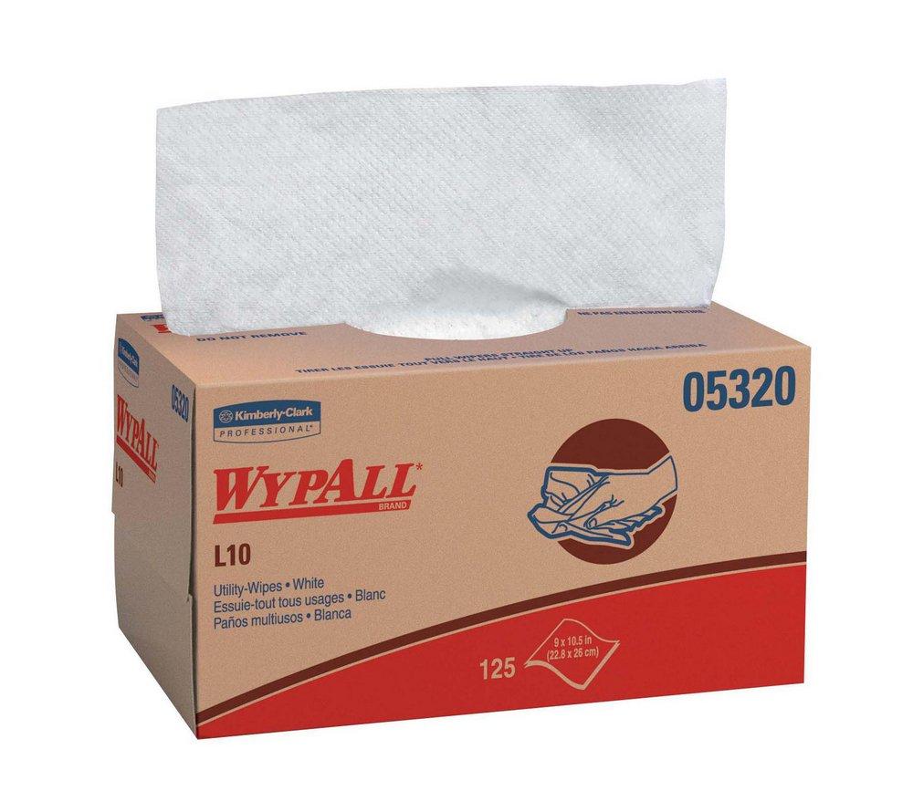 WypAll 5320 L10 Utility Wipe White 10.25 x 9 Each