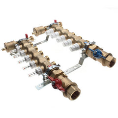 Caleffi 6686E5S1A 1 TwistFlow Manifold w/ Temp Gauge (5 Outlets)