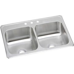 Elkay CR33213 Celebrity 33 x 21-1/4 x 6-7/8 Equal Double Bowl Drop-In Sink