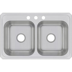 Elkay CR33213 Celebrity 33 x 21-1/4 x 6-7/8 Equal Double Bowl Drop-In Sink