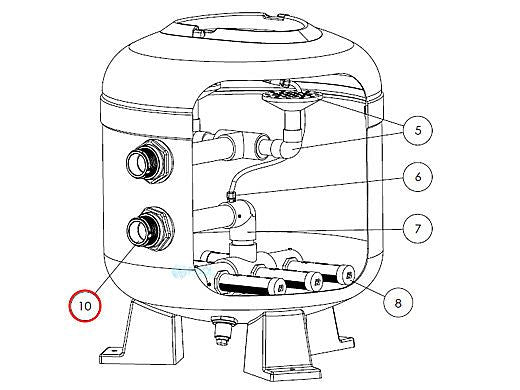 Hayward HCXFBFA1000 Bulkhead Fitting Assy