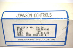 Johnson Controls R-130-1 Air Pressure Reducing Valve, 1/8 NPT, 1/0.5 scfm/L/s Flow Capacity