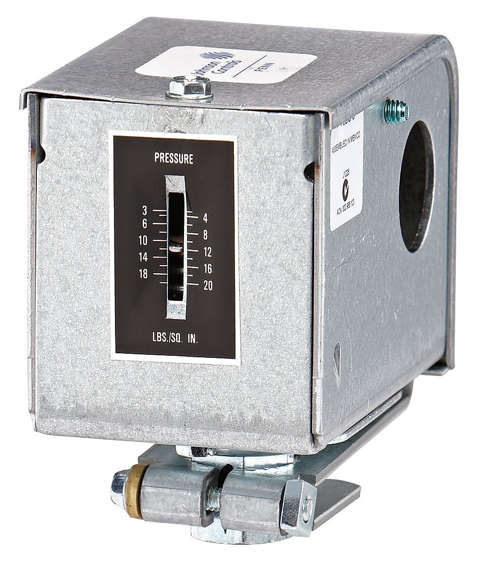 Johnson Controls P10PA-11C Penn Series P10 Low Pressure Control, 3 Stages, SPST Contact, 3-20 psi, 1/8 Barbed Fitting