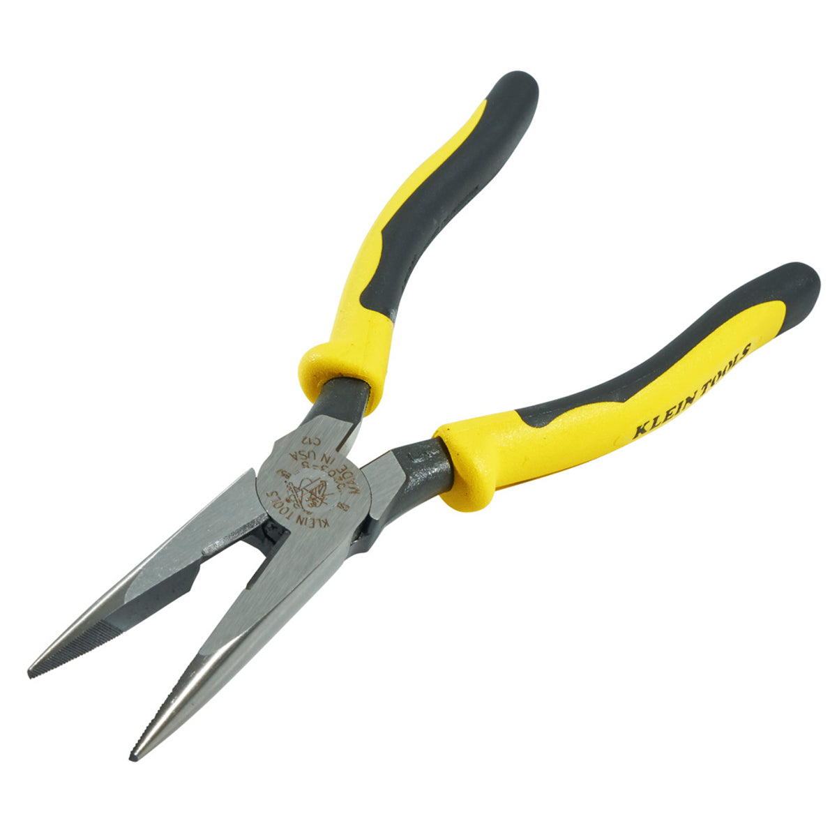 Klein J203-8 Pliers, Long Nose Side-Cutters, 8-Inch