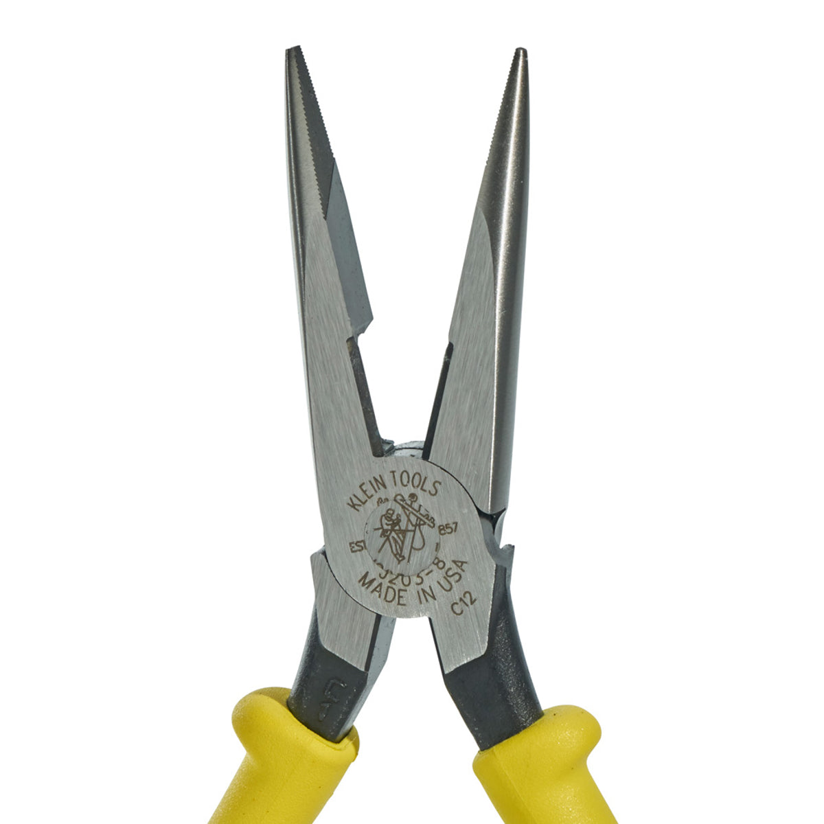 Klein J203-8 Pliers, Long Nose Side-Cutters, 8-Inch