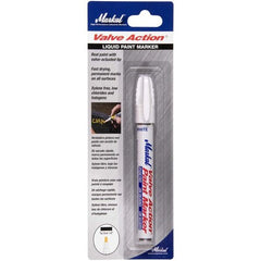 La-Co 96800 Valve Action Liquid Paint Marker, White, Carded