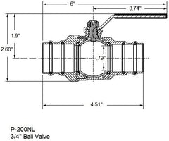 Legend 101-004NL LegendPress 3/4in Copper Ball Valve