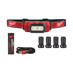 Milwaukee 2111-21 Hard Hat Headlamp 475 Lumens USB Rechargeable