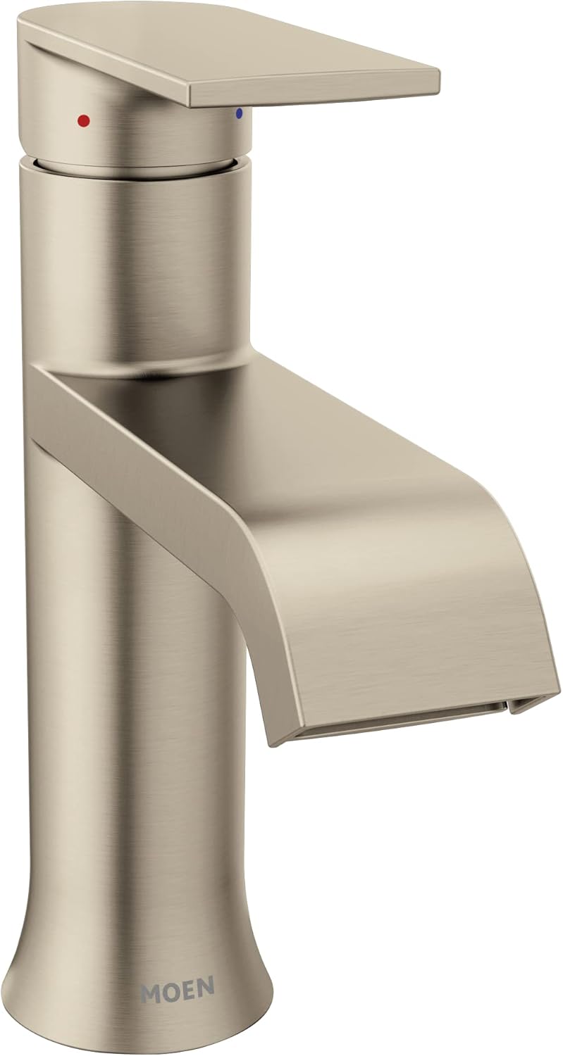 Moen 6702BN Genta LX One-Handle Bathroom Faucet Brushed Nickel