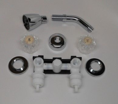 Mustee 80.400P Valve and Shower Head Kit Chrome