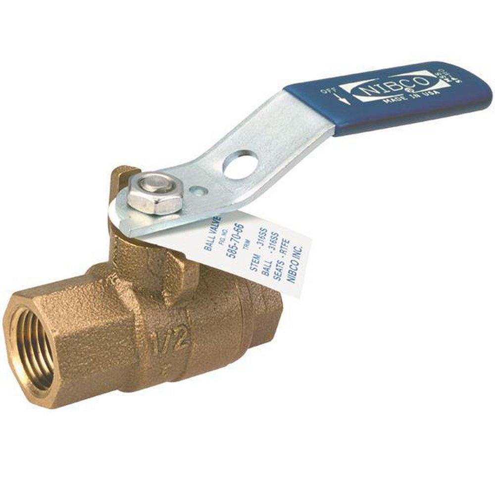 NIBCO NL95H06 T-585-70-66 1/2 in. Bronze Full Port FNPT 600# Ball Valve