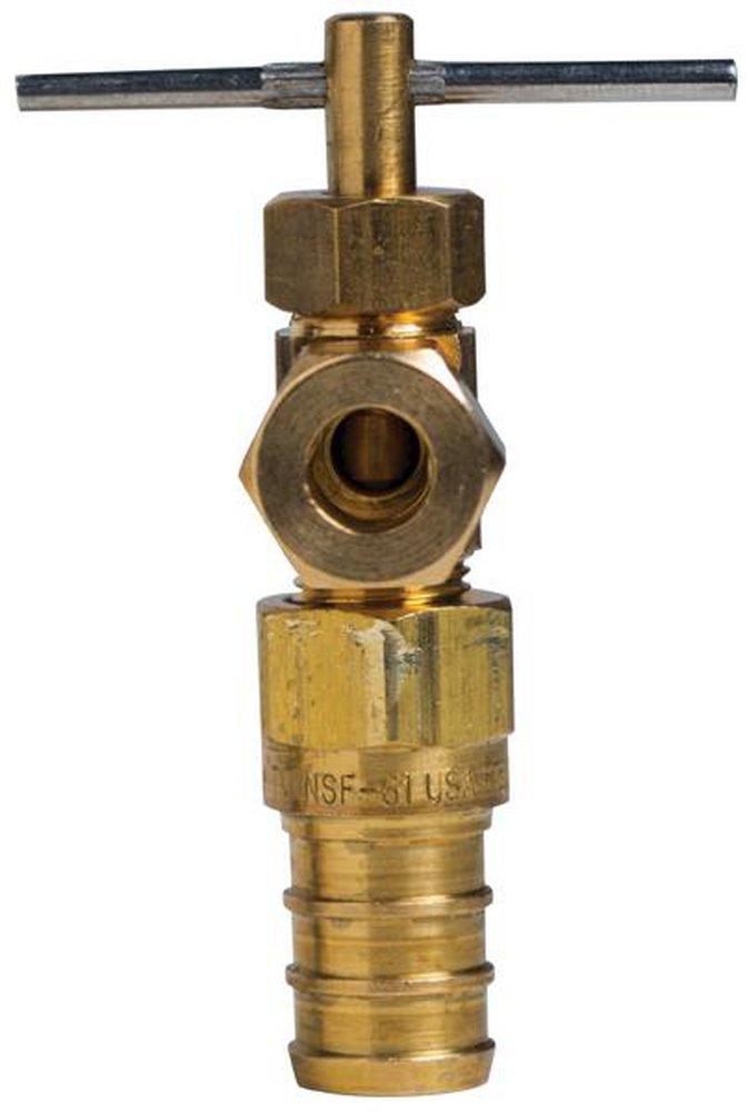 Sioux Chief 637XG9220 Ice Maker Valve 1/2 PEX Crimp x 1/4 OD Compression Replacement MPN