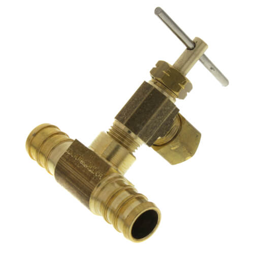 Sioux Chief 637XG9220 Ice Maker Valve 1/2 PEX Crimp x 1/4 OD Compression Replacement MPN