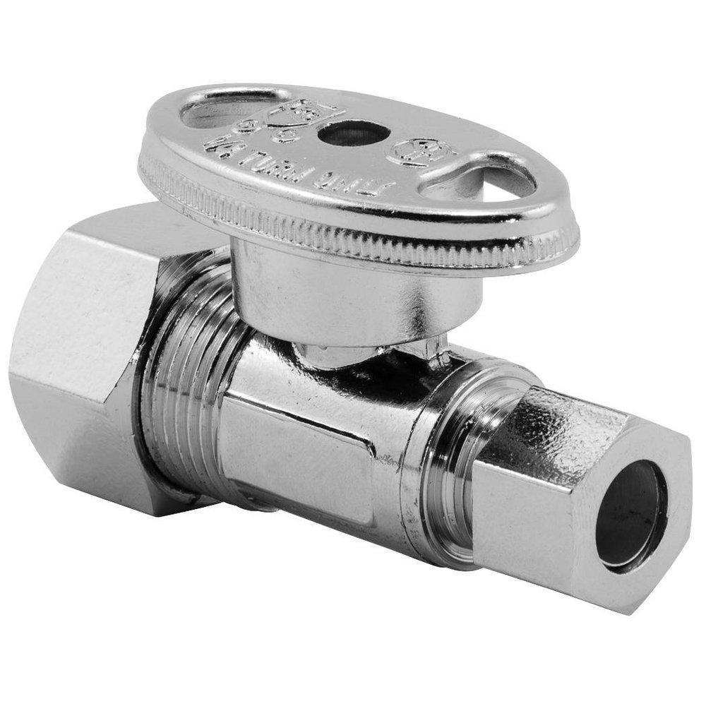 Sioux Chief 131-G2C1C04 KwikStop 1/2 x 3/8 in. OD Compression Quarter Turn Straight Supply Stop Valve