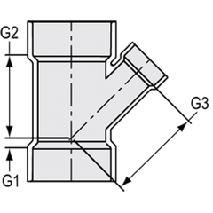 Spears P601-628 10X10X8 PVC DWV Reducing Wye HXHXH