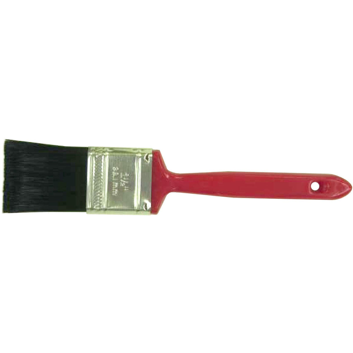 Weiler 40107 1 Industrial Varnish Brush, Black Polyester, 2 Trim Length, Red Plastic Handle