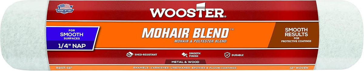 Wooster R207-12 Mohair Blend 1/4 nap roller cover