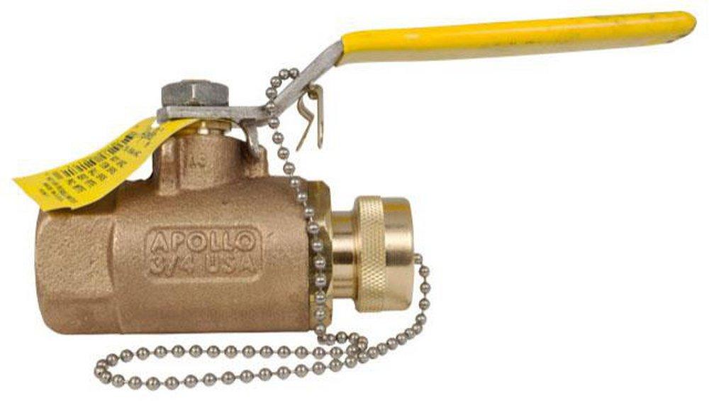 Apollo Valves 70103HC 70-100 Series 1/2 x 3/4 in. PTFE Bronze Standard Port Threaded x NPSH 600# Ball Valve