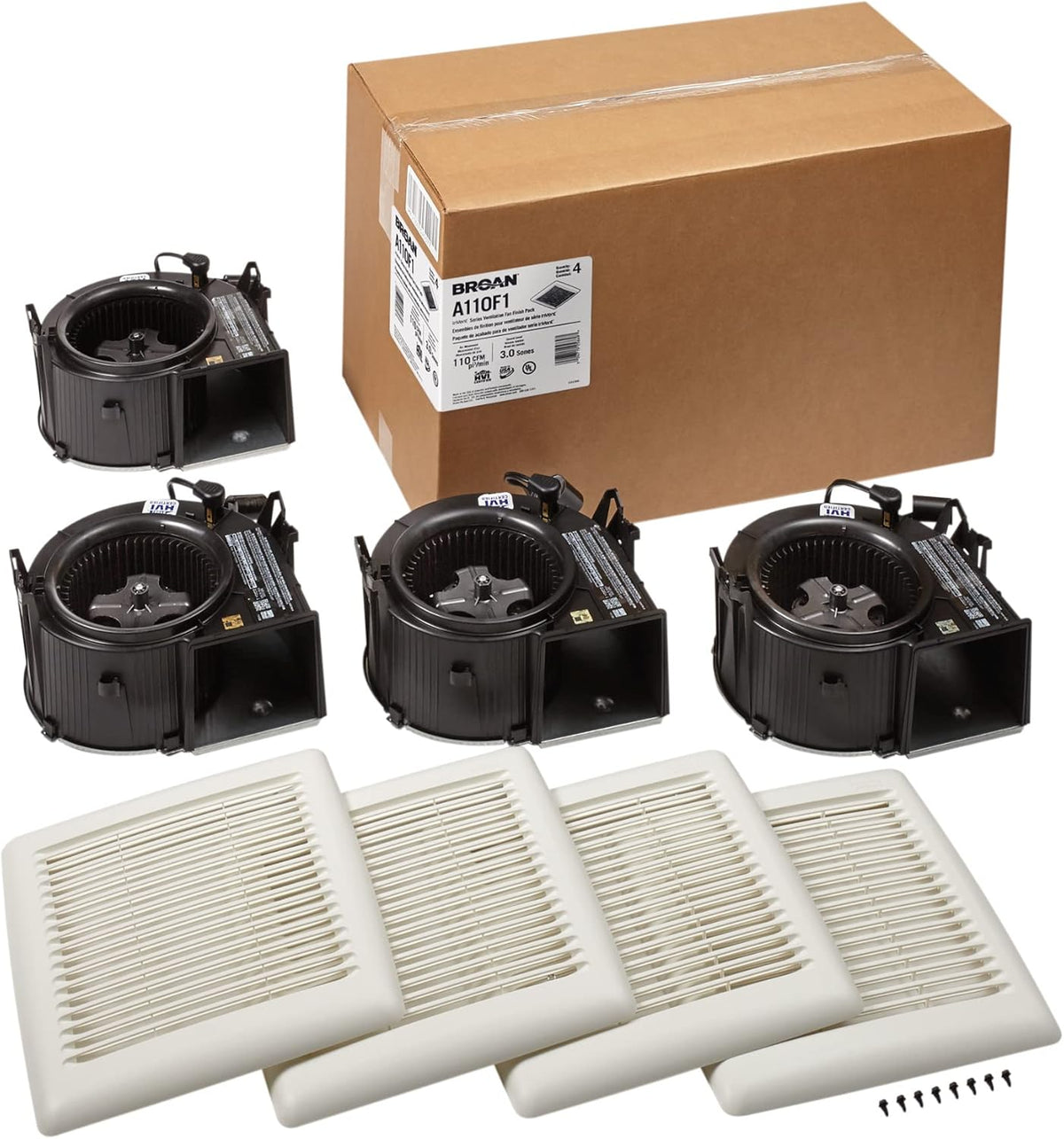 Broan A110F1 Flex Series 110 CFM Bathroom Exhaust Ventilation Fan Finish Pack