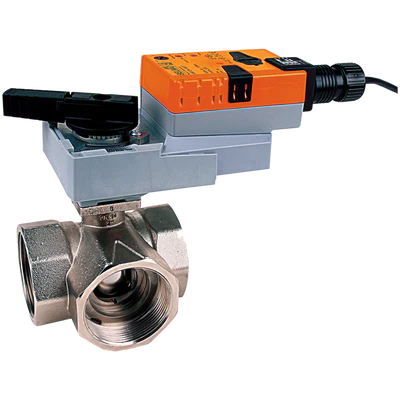 Belimo B350L+ARX24-MFT | Ball Valve | 2 | 3 Way | 87 Cv | w/ Non-Spg | 24V | MFT