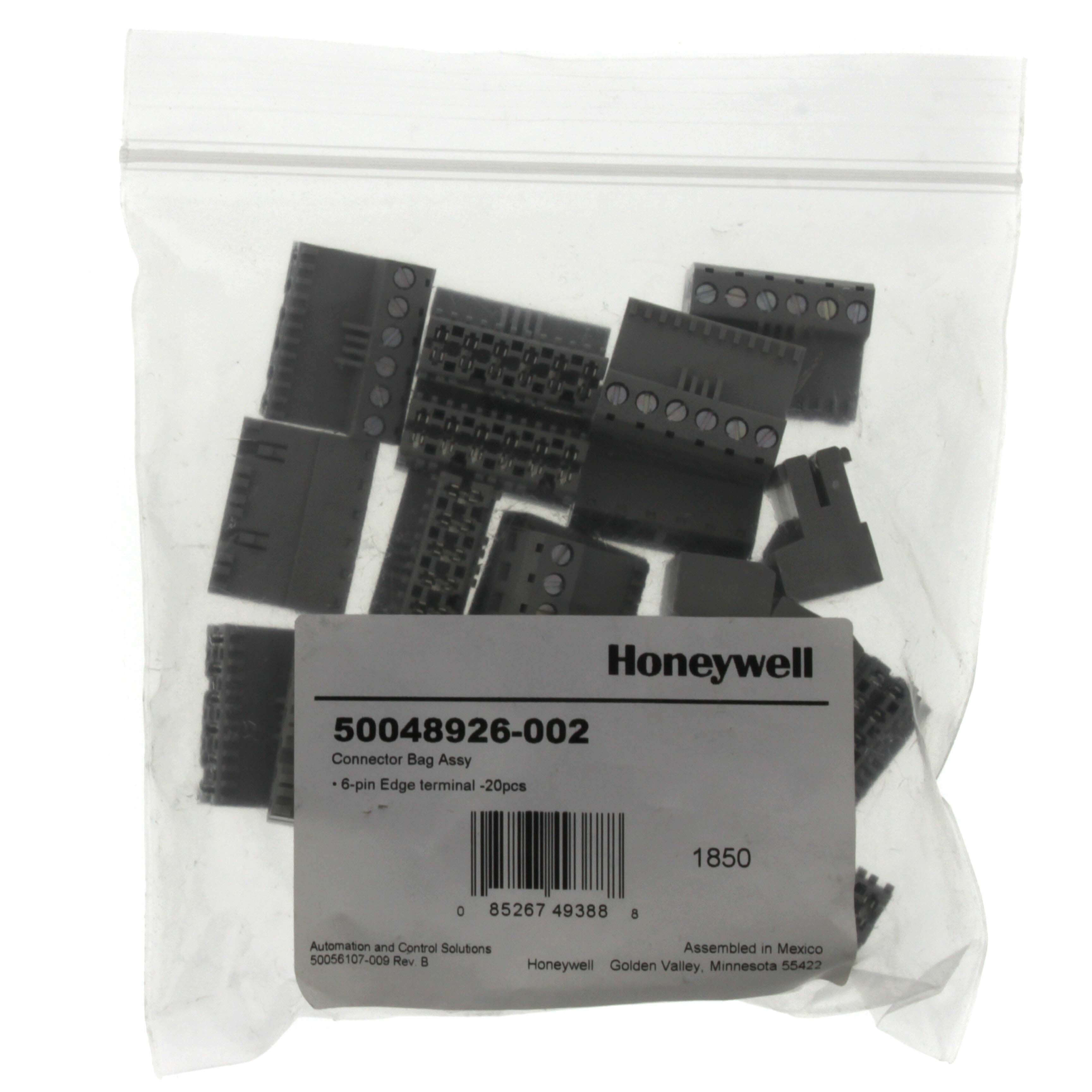 Honeywell 50048926-002 Econo Edge Conn. Assy - 6 Pos. (20 Pack) Replacement MPN