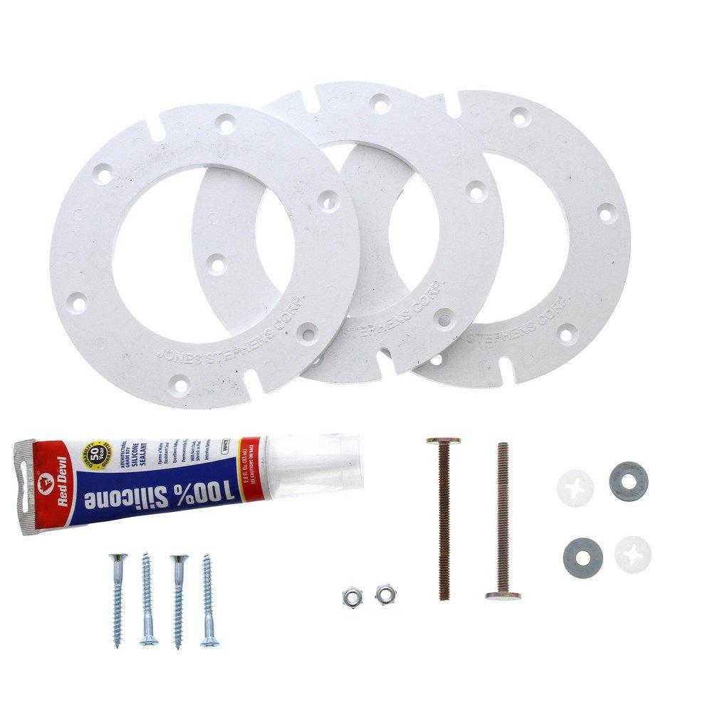 Jones Stephens C88500C Plastic Closet Flange Ext Kit With Caulk