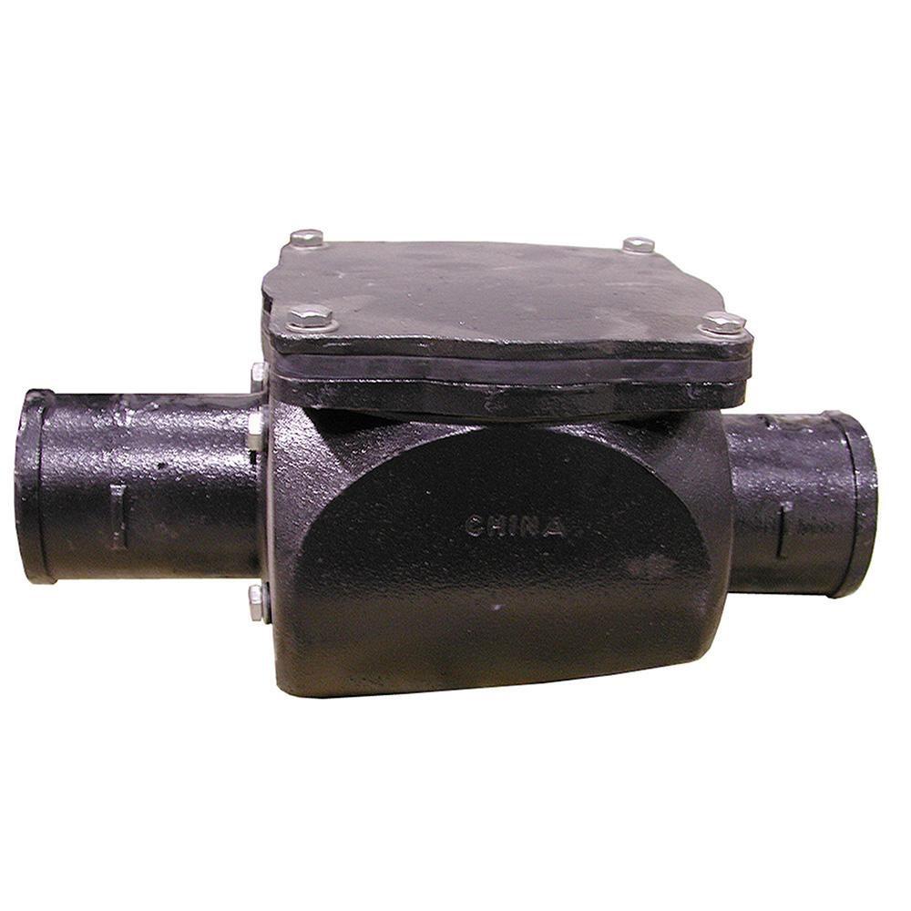 Jones Stephens B01002 2 in No-Hub Cast Iron Backwater Valve