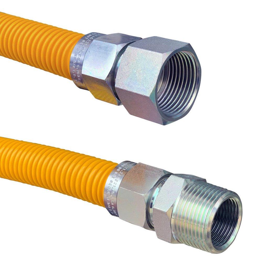 Jones Stephens G76052 3/4 x 48 in. FIPS Gas Connector with Fitting in Yellow