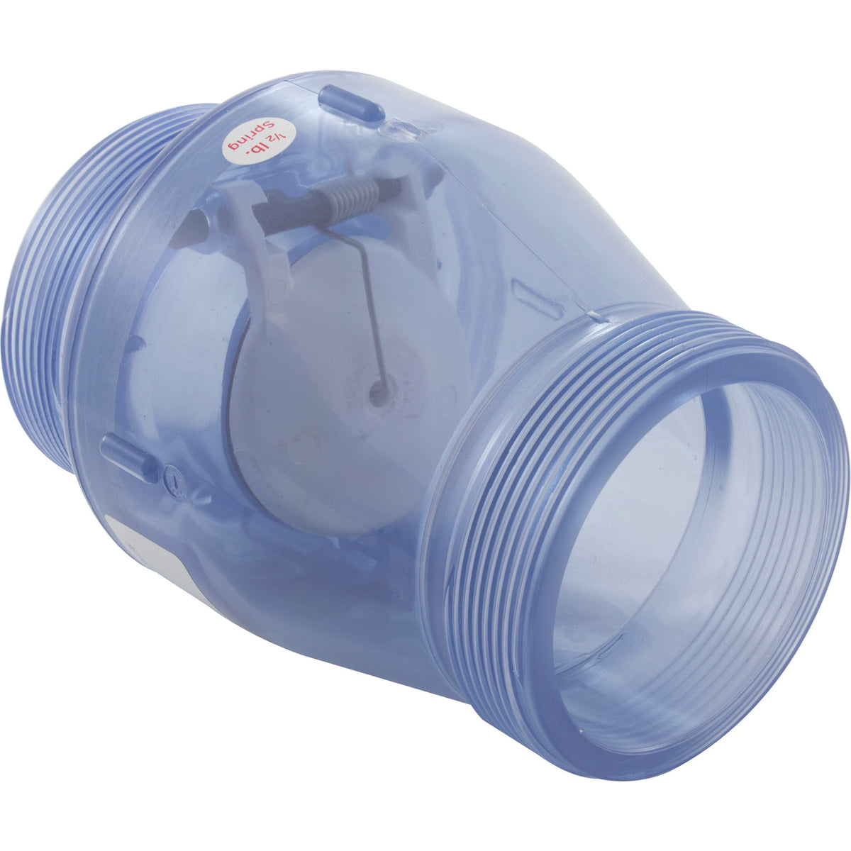 Magic Plastics 0823-20RTC Check Valve 2 Fine Threaded 0.5LB Clear