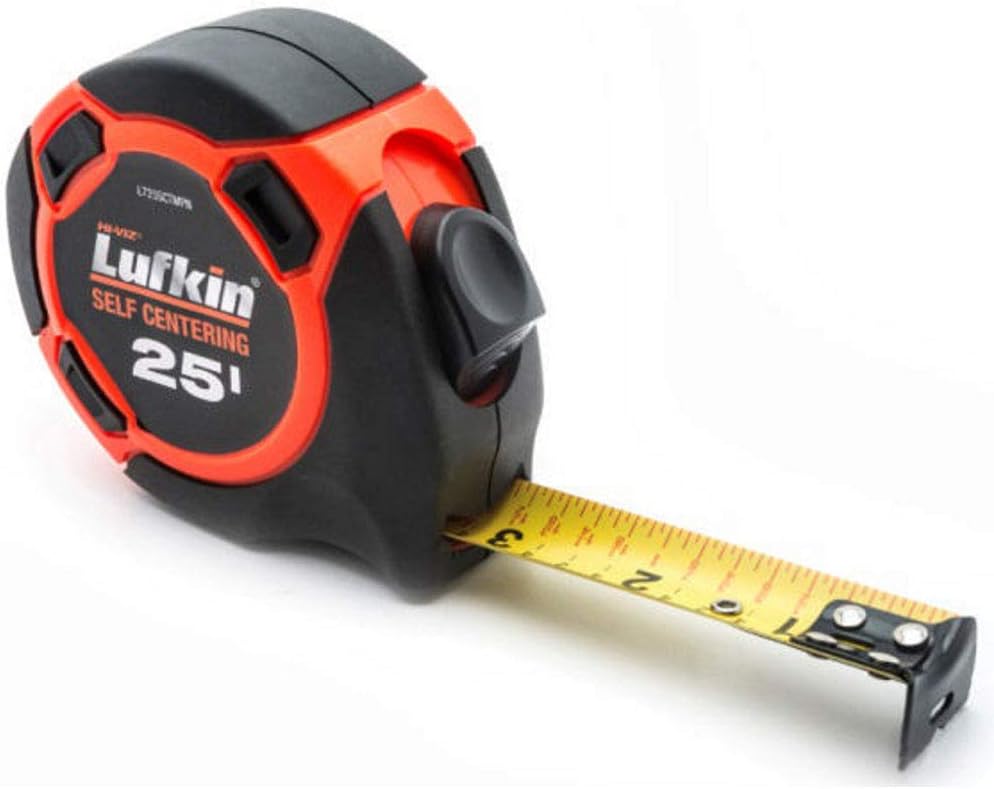 Lufkin L725SCTMPN 1 x 25' Hi-Viz Orange Self-Centering Yellow Clad Tape Measure