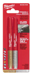 Milwaukee 48-22-3123 INKZALL Silver/Gold Fine Point Markers (2 Pack)