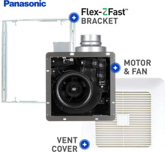 Panasonic FV-0511VK2 Pick-A-Flow - 50-80-110 CFM Bathroom Exhaust Fan - Quiet Energy Star-Certified Ceiling Fan - White