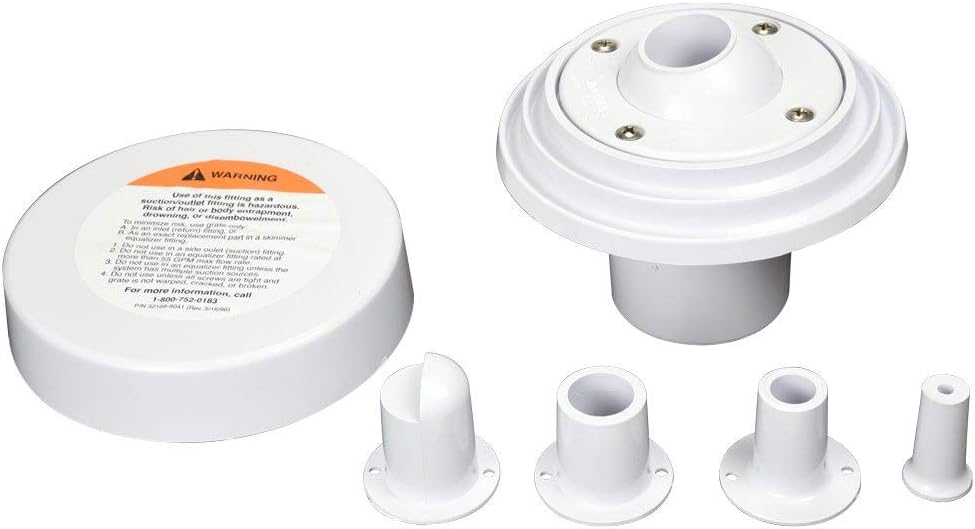 Pentair 08429-0000 Complete Insider Wall Inlet Fitting for Concrete Pools, 1-1/2 Inch Slip, White