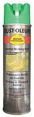 Rust-Oleum V2333838 V2300 System Inverted Marking Paint Aerosol, Fluorescent Green - Lot of 6