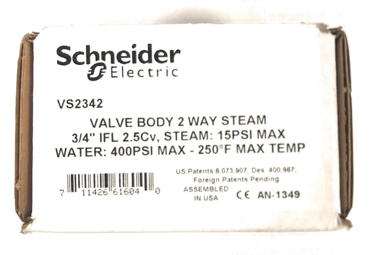 Schneider Electric (Erie) VS2342 INV.FL.VLV.STEAM/HITEMP, 2.5CV