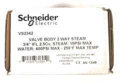 Schneider Electric (Erie) VS2342 INV.FL.VLV.STEAM/HITEMP, 2.5CV