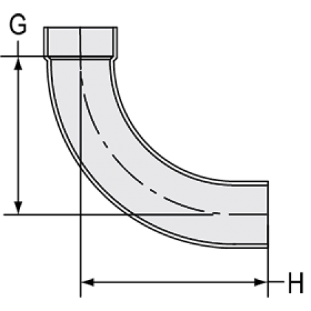 Spears P309-020 2 PVC DWV Street L/S 1/4 Bend Hubxspigot