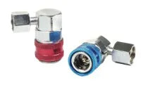 Uniweld 90486 Automatic Coupler Kit - Red and Blue Couplers with 1/4 M.F. Adapter