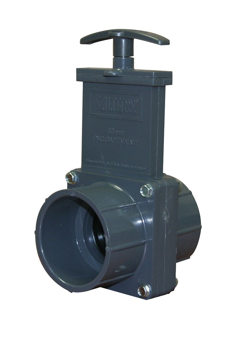 Valterra 8201 PVC Metric Gate Valve Gray 63 mm Slip