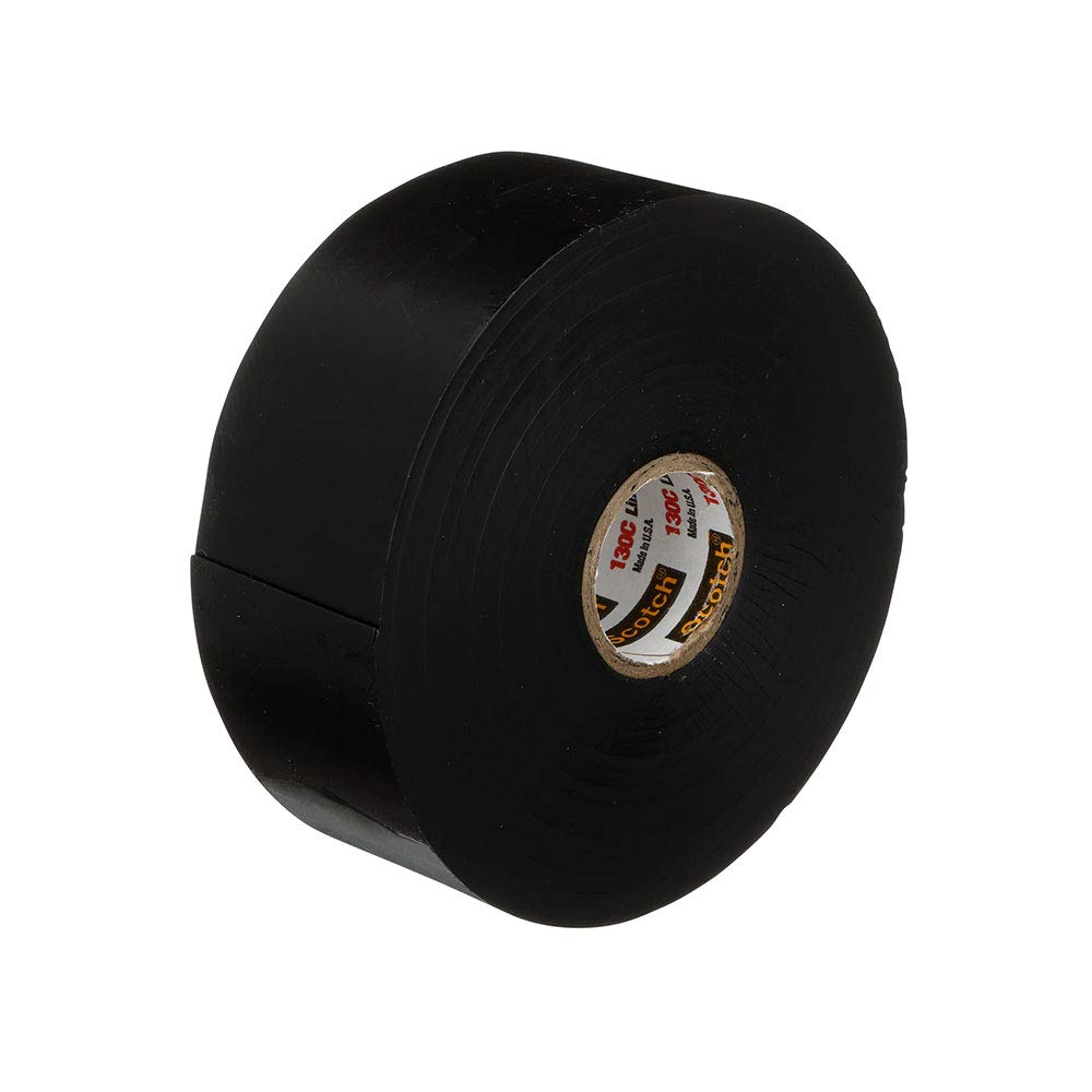 3M 80610833412 Scotch Linerless Electrical Splicing Tape for Wires and Cables Black 1-1/2 x 30 ft