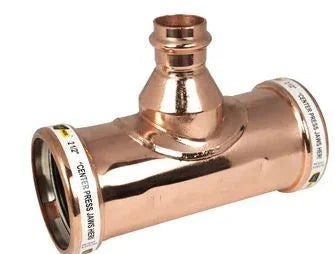 Apollo 10068048 Model 811R 2-1/2 x 2-1/2 x 1 in. Press Reducing Domestic UNS C12200 Copper Tee