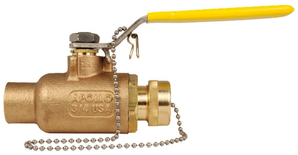 Apollo Valves 70203HC 70-200 Series 1/2 x 3/4 in. Bronze Standard Port Solder x NPSH 600# Ball Valve