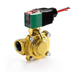 Asco 8210P022LF - 100-240 AC/DC Lead-Free Brass Pilot Operated Solenoid Valve - 1.5 Pipe Size