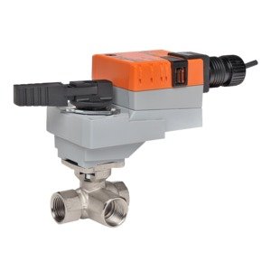 Belimo B308+LRB120-3 Characterized Control Valve 0.5 3 Way 0.46 Cv w/ Non-Spg 100-240V