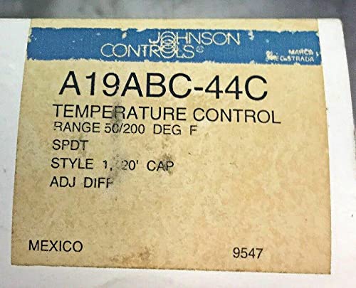 Johnson Controls A19ABC-44C A19 Series Temperature Control 20' Cap