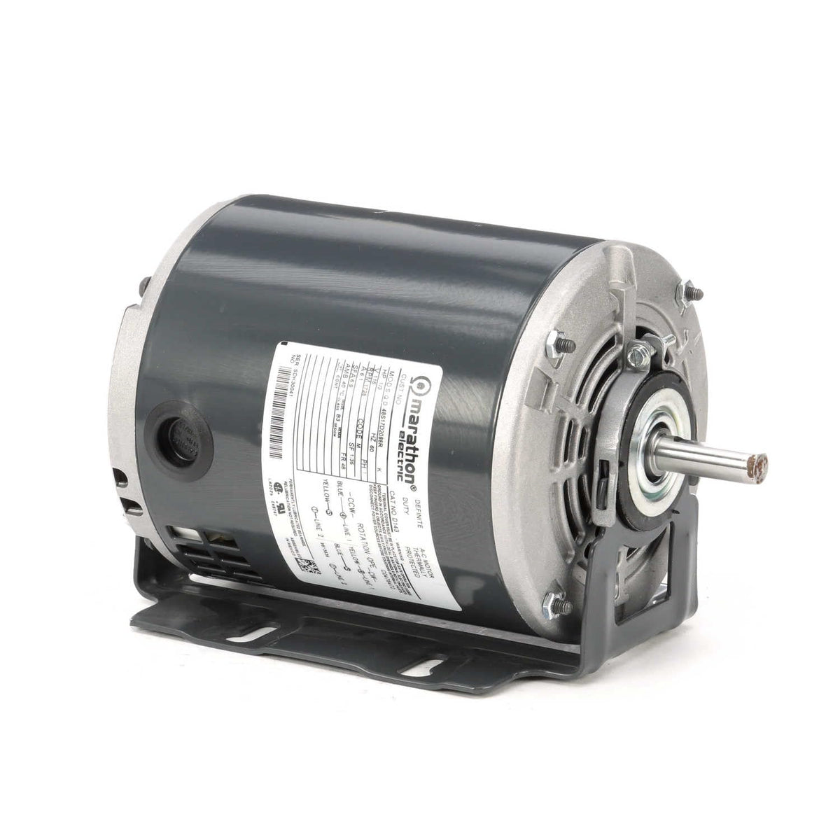 Marathon Electric MD143 Marathon D143 48Y Frame Open Drip Proof 48S17D2086 Belt Drive Motor 1/3 hp