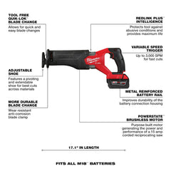 Milwaukee Tool 2998-25 M18 Fuel 5Pc Combo Kit