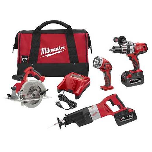 Milwaukee 0928-29 M28 Cordless Lithium-Ion 4-Piece Combo Kit