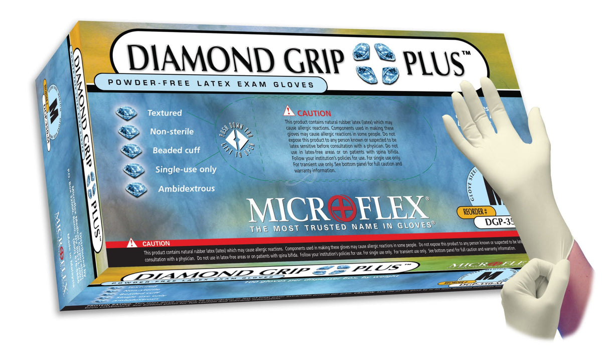 Microflex DGP-350-M Disposable Gloves Powder-Free Medium Size 100PK