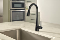 Moen 7864BL Sleek Matte Black One Handle Pulldown Kitchen Faucet